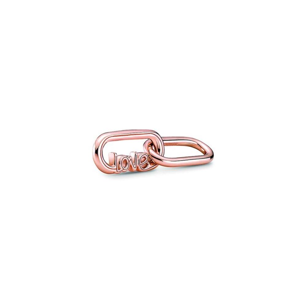 Pandora Me 14K Rose Gold Plated Love Script Charm